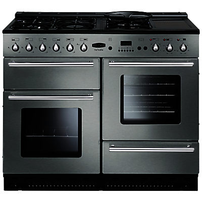 Rangemaster Toledo 110 Dual Fuel Range Cooker, Stainless Steel Rangemaster Toledo 110 Dual Fuel Range Cooker, Stainless Steel